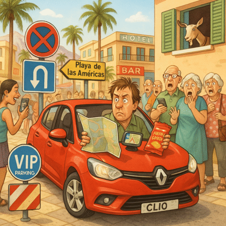 Lost Tourist Decides One Way Streets Are Just a Suggestion on Tenerife