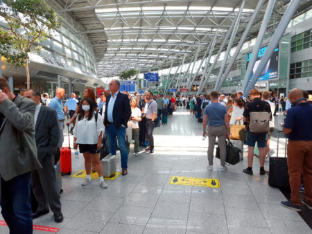 Is Travel Getting Worse, or Have We Just Changed? Airport queue