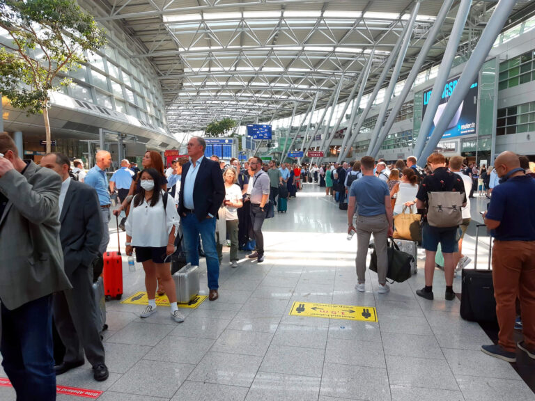 Is Travel Getting Worse, or Have We Just Changed? Airport queue